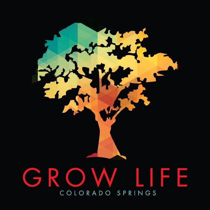 Grow Life Colored Logo A variety of cannabis products including rolled joints, loose buds, an amber oil dropper, and dried leaves on a dark surface.